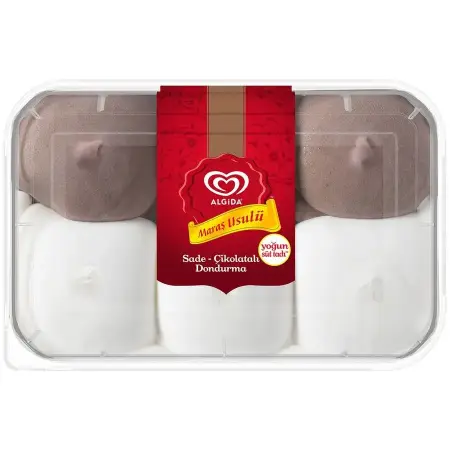 Algida Maraş Usulü Çikolatalı & Sade Dondurma 500 ml