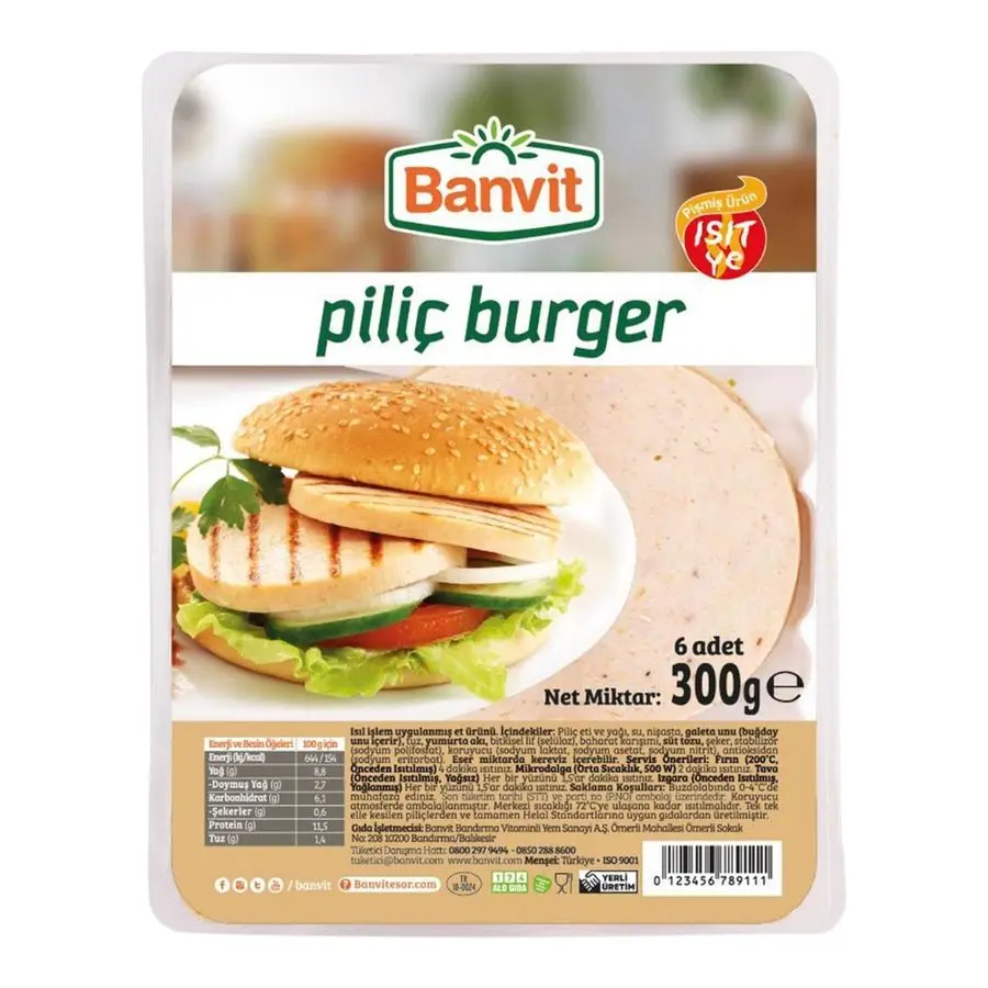 Banvit Klasik Piliç Burger 300 g