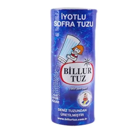 Billur Tuzluklu İyotlu Sofra Tuzu 125 g