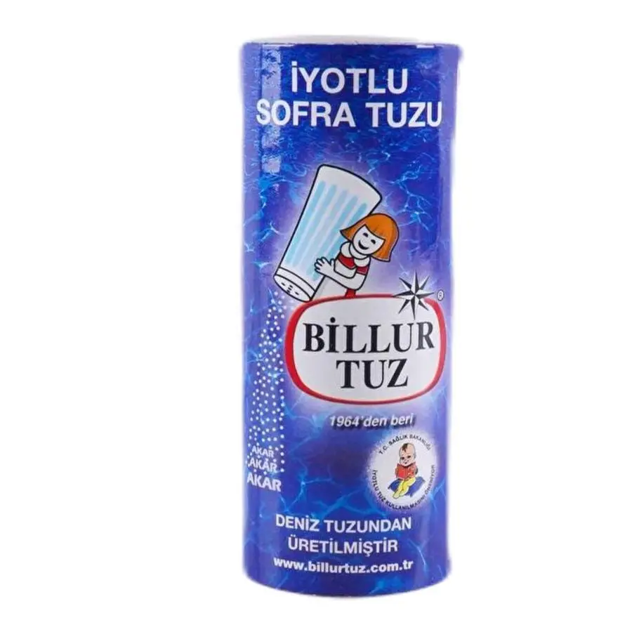 Billur Tuzluklu İyotlu Sofra Tuzu 125 g