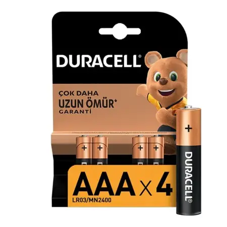 Duracell Basic İnce Kalem Pil 4'lü AAA