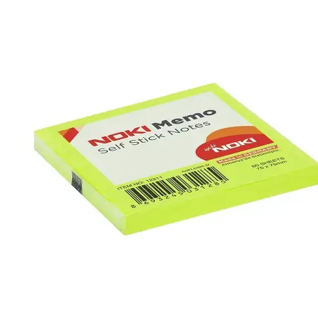 Noki Memo No: 12211 Yapışkanlı Yeşil Not Kağıdı 75 x 75 mm 80 Yaprak