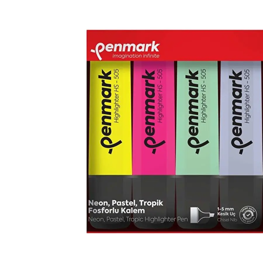 Penmark Fosforlu Kalem Karışık Renk 5'li
