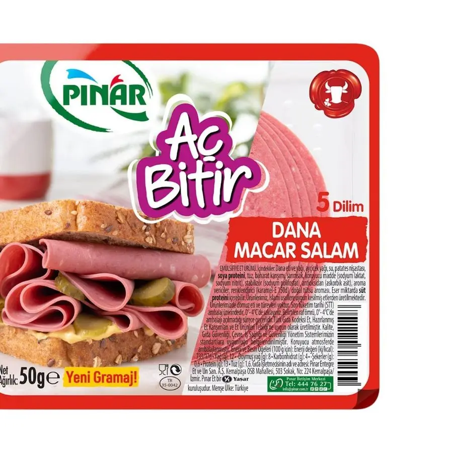 Pınar Aç Bitir Büyük Dilim Macar Salam 50 g