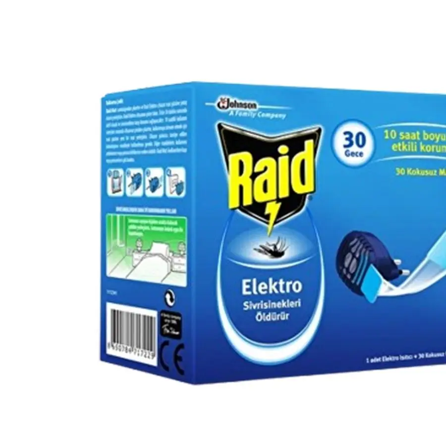 Raid Elektro Isıtıcı + 30 Kokusuz Mat