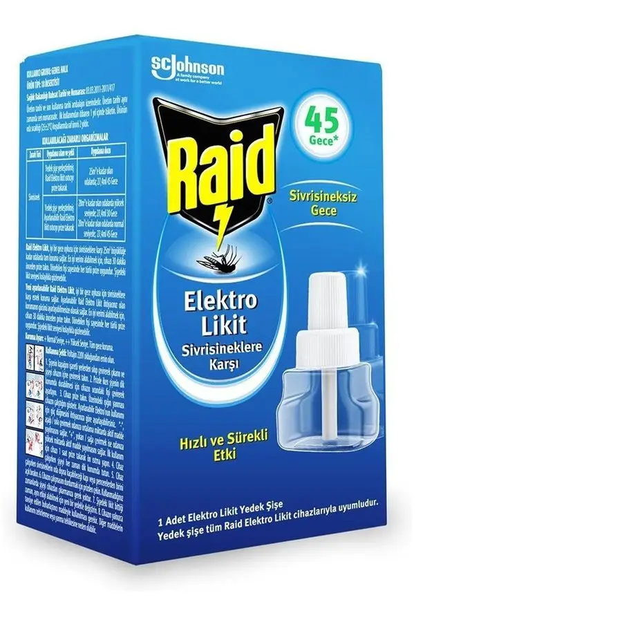 Raid Sinek Kovucu Elektrolikit 45 Gece Yedek 27.4 ml